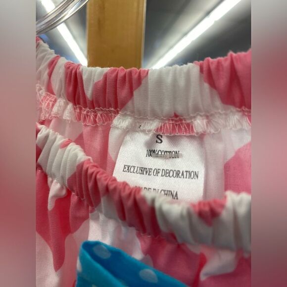 Girls Small Sm/Med Pink Chevron Dress - Picture 2 of 3